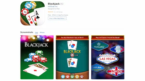 Blackjack App Store preview